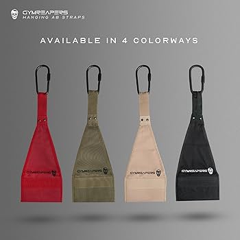 Gymreapers Hanging Ab Straps for Pull-Up Bar — Hang Bar Assist Strap & Strength Workout Exercise Equipment, Padded Adjustable Arm Supports with 2 Steel Carabiners for Leg Raises, Abdominal & Core Training