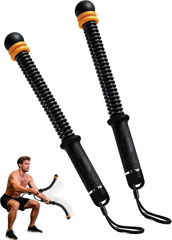 Ropeless Battle Ropes- Adjustable Portable Low-Impact Workout Equipment for Home Gym, Fitness Equipment for HIIT, Cardio & Muscle Training, Fat Burning for Men, Women & Fitness Enthusiasts (Black)