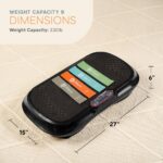 Lifepro Waver Vibration Plate Exercise Machine for Lymphatic Drainage, Muscle Activation, Full-Body Workout Vibrating Platform with Loop Bands, Fitness Equipment for Strength Toning & Fat Loss