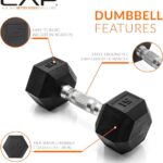 CAP Barbell Coated Hex Dumbbell Weight – Single | 10-120 lbs | Multiple Options