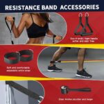 WHATAFIT Resistance Bands, Exercise Bands，Resistance Bands for Working Out, Work Out Bands with Handles for Men and Women Fitness, Strength Training Home Gym Equipment