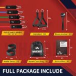 WHATAFIT Resistance Bands, Exercise Bands，Resistance Bands for Working Out, Work Out Bands with Handles for Men and Women Fitness, Strength Training Home Gym Equipment