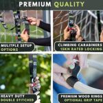 Gymnastic Rings with Adjustable Straps, 1.1″ Olympic Rings, Calisthenics Rings Equipment, Gym Rings with Straps for Home Workout, Outdoor Exercise Rings, Crossfit Pull Up Row Dip Ring Training