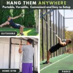 Gymnastic Rings with Adjustable Straps, 1.1″ Olympic Rings, Calisthenics Rings Equipment, Gym Rings with Straps for Home Workout, Outdoor Exercise Rings, Crossfit Pull Up Row Dip Ring Training