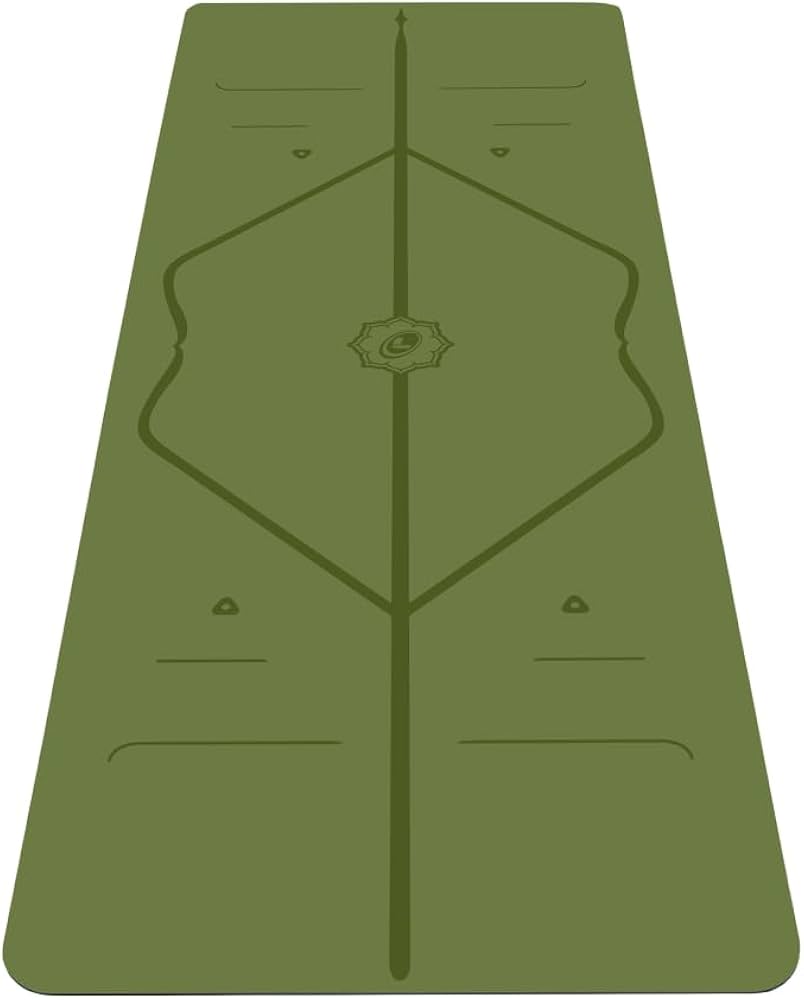 Liforme Original Yoga Mat – Free Yoga Bag Included – Patented Alignment System, Warrior-like Grip, Non-slip, Eco-friendly, sweat-resistant, long, wide, 4.2mm thick mat for comfort