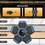 2025 Music Boxing Machine for Adults and Kids, Smart Interactive Boxing Training Equipment with Gloves Wall Mounted, Workout Punching Machine for Home,Office and Gym