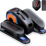 Under Desk Elliptical Machine, Electric Elliptical Leg Exerciser for Seniors Fully Assembled, Quiet & Portable Electric Seated Pedal Exerciser with Remote Control & 12 Adjustable Speeds