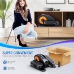 Under Desk Elliptical Machine, Electric Elliptical Leg Exerciser for Seniors Fully Assembled, Quiet & Portable Electric Seated Pedal Exerciser with Remote Control & 12 Adjustable Speeds