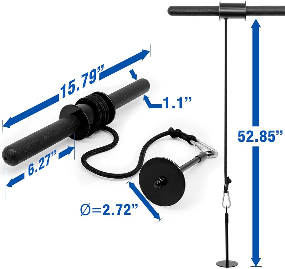 Yes4All Wrist and Forearm Blaster – Wrist Roller & Forearm Roller for Training, Workout – Wrist/Arm Blaster – Fit 1-inch Standard & 2-inch Olympic Weight Plates