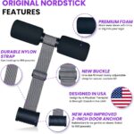 NordStick Nordic Hamstring Curl Strap – Original Nord Stick Exercise Set for Home and Travel – 5 Second Set Up