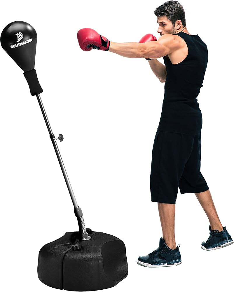 TechTools Punching Bag with Stand, Boxing Bag for Teens & Adults – Height Adjustable – Speed Bag for Training, Boxing Equipment, Stress Relief & Fitness