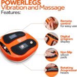 Power Legs Electric Foot Massager Machine with Remote Control, Adjustable Speed, Vibration – Calf Massager – Feet Massager for Neuropathy Pain Relief, Plantar Fasciitis, Leg Blood Circulation (Orange
