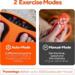 Power Legs Electric Foot Massager Machine with Remote Control, Adjustable Speed, Vibration – Calf Massager – Feet Massager for Neuropathy Pain Relief, Plantar Fasciitis, Leg Blood Circulation (Orange