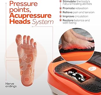 Power Legs Electric Foot Massager Machine with Remote Control, Adjustable Speed, Vibration – Calf Massager – Feet Massager for Neuropathy Pain Relief, Plantar Fasciitis, Leg Blood Circulation (Orange