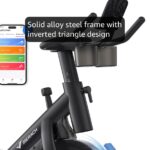 MERACH Exercise Bike, Brake Pad Stationary Bike with Exclusive App, Low Noise Indoor Cycling Bike with 300lbs Weight Capacity, Tablet Mount and Fitness Courses for Weight Loss