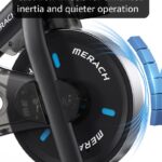 MERACH Exercise Bike, Brake Pad Stationary Bike with Exclusive App, Low Noise Indoor Cycling Bike with 300lbs Weight Capacity, Tablet Mount and Fitness Courses for Weight Loss