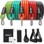 PROIRON Resistance Bands, Anti-Breakage Exercise Bands，Resistance Bands for Working Out with Handles,Weight Bands for Strength Training Men and Women-Five-rope Set