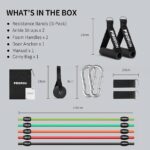 PROIRON Resistance Bands, Anti-Breakage Exercise Bands，Resistance Bands for Working Out with Handles,Weight Bands for Strength Training Men and Women-Five-rope Set