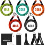 PROIRON Resistance Bands, Anti-Breakage Exercise Bands，Resistance Bands for Working Out with Handles,Weight Bands for Strength Training Men and Women-Five-rope Set