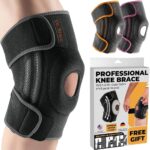 DR. BRACE ELITE Knee Brace with Side Stabilizers & Patella Gel Pads for Maximum Knee Pain Support and fast recovery for men and women-Please Check How To Size Video (Mercury, Large)