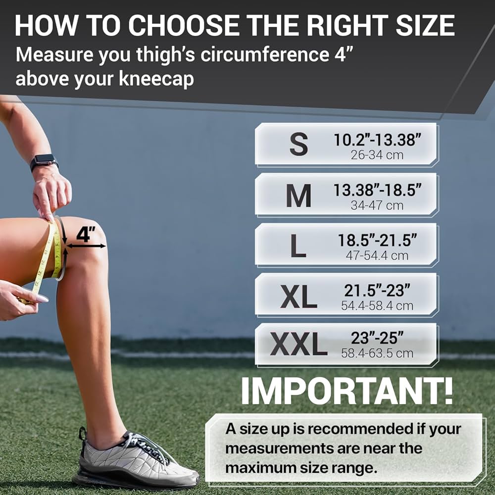 DR. BRACE ELITE Knee Brace with Side Stabilizers & Patella Gel Pads for Maximum Knee Pain Support and fast recovery for men and women-Please Check How To Size Video (Mercury, Large)