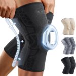 CAMBIVO 2 Pack Knee Brace for Men and Women, Knee Sleeves for Men with Patella Gel Pad and Side Stabilizers, Knee Compression Sleeves for Knee Pain Relief, Running, Workout, Daily Use