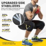 CAMBIVO 2 Pack Knee Brace for Men and Women, Knee Sleeves for Men with Patella Gel Pad and Side Stabilizers, Knee Compression Sleeves for Knee Pain Relief, Running, Workout, Daily Use