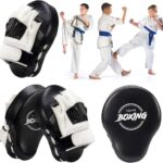 Valleycomfy Boxing Curved Focus Punching Mitts- Leatherette Training Hand Pads