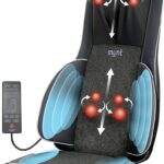 Mynt FSA Eligible HSA Approved Shiatsu Neck and Back Massager for Chair with 10 Deep Kneading Nodes, 2D & 3D Back Massage with Heat, Portable Spot Massage Chair Pad (Black)
