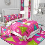 Erosebridal Christmas Kids Comforter Set Cartoon Snowman Quilts for Boys Girls Adults Xmas Tree Bedding Set Cartoon Snowflake Bedroom Decor Duvet Insert Queen Size