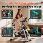 YOSUDA Exercise Bike, Brake Pad Stationary Bike for Home with Exclusive App, Magnetic Indoor Cycling Bike with 300 lb Weight Capacity, Low Noise, Tablet Holder and Fitness Courses for Weight Loss