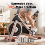 YOSUDA Exercise Bike, Brake Pad Stationary Bike for Home with Exclusive App, Magnetic Indoor Cycling Bike with 300 lb Weight Capacity, Low Noise, Tablet Holder and Fitness Courses for Weight Loss