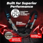 Twister Arm Trainer Chest Workout Equipment – 66-110lbs Adjustable Resistance Upper Body Muscle Strength Builder Clip Exerciser for Men – Home Gym Wrist Exercise Pectoral Strengthener Bar