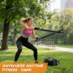 Battle Ropes, Cordless Battle Ropes, Suitable for High-Intensity Interval Training, Quiet Fitness Equipment for Men & Women, Versatile Exercise Equipment for Apartment and Travel Exercise (Black)