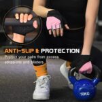 Workout Gloves for Women – Breathable Weight Lifting Gloves with Non-Slip Silicone Padding, Fingerless Gym Gloves for Cycling, Rowing, Pull Ups & Training (4 Sizes