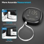 ABLEGRID Smart Body Tape Measure,Rechargeable Body Measuring Tape with Fitdays APP,Accurate Retractable Digital Body Measurement Device Tool for Muscle Gain,Weight Loss,Fitness,Locking,60in/150cm