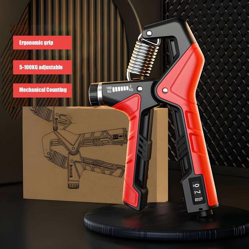 Hand Strengthener，Grip Strengthener Forearm，Hand Grip Strengthener with Adjustable Resistance 11-220Lbs(5-100KG)，Forearm Strengthener, Hand Exerciser for Muscle Building and Injury Recover