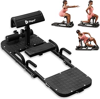 Lifepro Hip Thrust Machine – Adjustable Glutes Workout Equipment for Home – GluteBlast Foldable Booty Builder, Sissy Squat Machine, Thrust Glute Bench, Home Gym Glute Workout