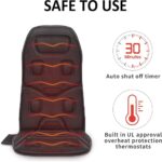 COMFIER Vibration Back Massager Seat Cushion with Heat,10 Motors Massage Chair Pad,Chair Massager for Pain Relief at Office/Home,Valentine’s Day Gifts for Her Him