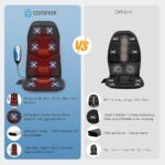 COMFIER Vibration Back Massager Seat Cushion with Heat,10 Motors Massage Chair Pad,Chair Massager for Pain Relief at Office/Home,Valentine’s Day Gifts for Her Him