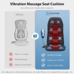 COMFIER Vibration Back Massager Seat Cushion with Heat,10 Motors Massage Chair Pad,Chair Massager for Pain Relief at Office/Home,Valentine’s Day Gifts for Her Him