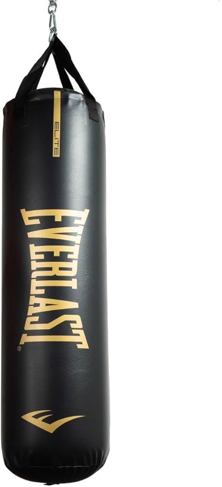 Everlast Elite Punching Bag – Hanging Heavy Bag for Adults with Dual Strap System | Durable Boxing Bag for Boxing, MMA, Muay Thai, Home Gym Training