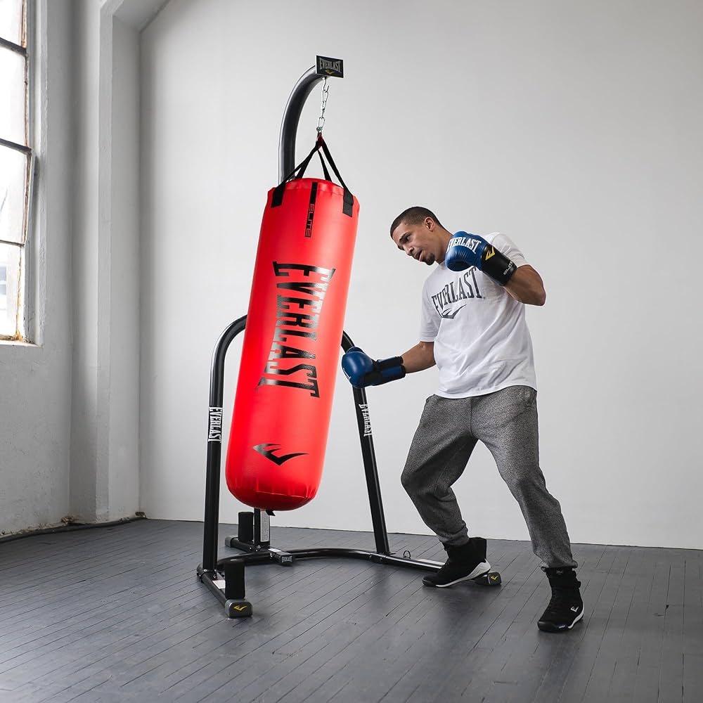 Everlast Elite Punching Bag – Hanging Heavy Bag for Adults with Dual Strap System | Durable Boxing Bag for Boxing, MMA, Muay Thai, Home Gym Training