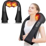 AERLANG Shiatsu Back and Neck Massager, Back Massager Deep Tissue Kneading Neck and Shoulder Massage with Heat, Electric Massage Pillow Fathers Day Gift Ideas from Daughter Son(NOT Cordless)