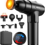 AERLANG Massage Gun with Heat Deep Tissue Back Massager Neck Massager for Pain Relief,Muscle Percussion Massage Gun, Birthday Gifts for Men Women Dad him Handheld Message Gun with 7Heads&SilentI’m