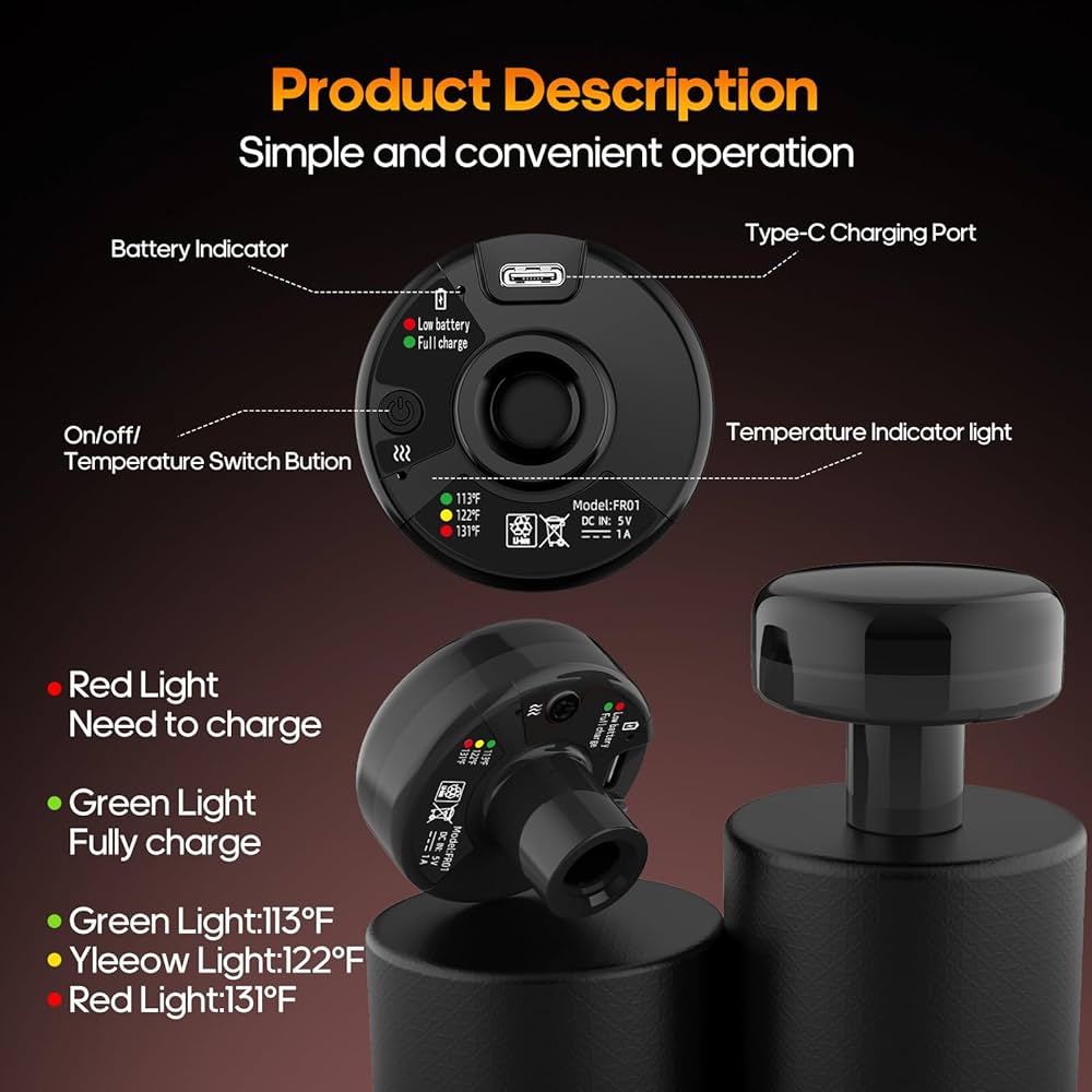 AERLANG Massage Gun with Heat Deep Tissue Back Massager Neck Massager for Pain Relief,Muscle Percussion Massage Gun, Birthday Gifts for Men Women Dad him Handheld Message Gun with 7Heads&SilentI’m