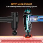 AERLANG Massage Gun with Heat Deep Tissue Back Massager Neck Massager for Pain Relief,Muscle Percussion Massage Gun, Birthday Gifts for Men Women Dad him Handheld Message Gun with 7Heads&SilentI’m