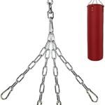 Yes4All Punching Bag Hanger, Heavy Bag Spring 555 LB Capacity, Stainless Steel Hanging Kit with Spring Hook & Carabiner, Indoor & Outdoor Mounting for Boxing Bags & Recreation