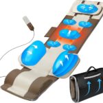 Full Body Massage Mat, 3D Body Stretching & Lumbar Traction, Back Heating, Traction Up & Down, Curve Stretch, Twist Left & Right, 4 Modes 3 Intensities 3 Heat Levels, PU Leather, Foldable, Fit 5’1-6’0