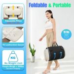 Full Body Massage Mat, 3D Body Stretching & Lumbar Traction, Back Heating, Traction Up & Down, Curve Stretch, Twist Left & Right, 4 Modes 3 Intensities 3 Heat Levels, PU Leather, Foldable, Fit 5’1-6’0